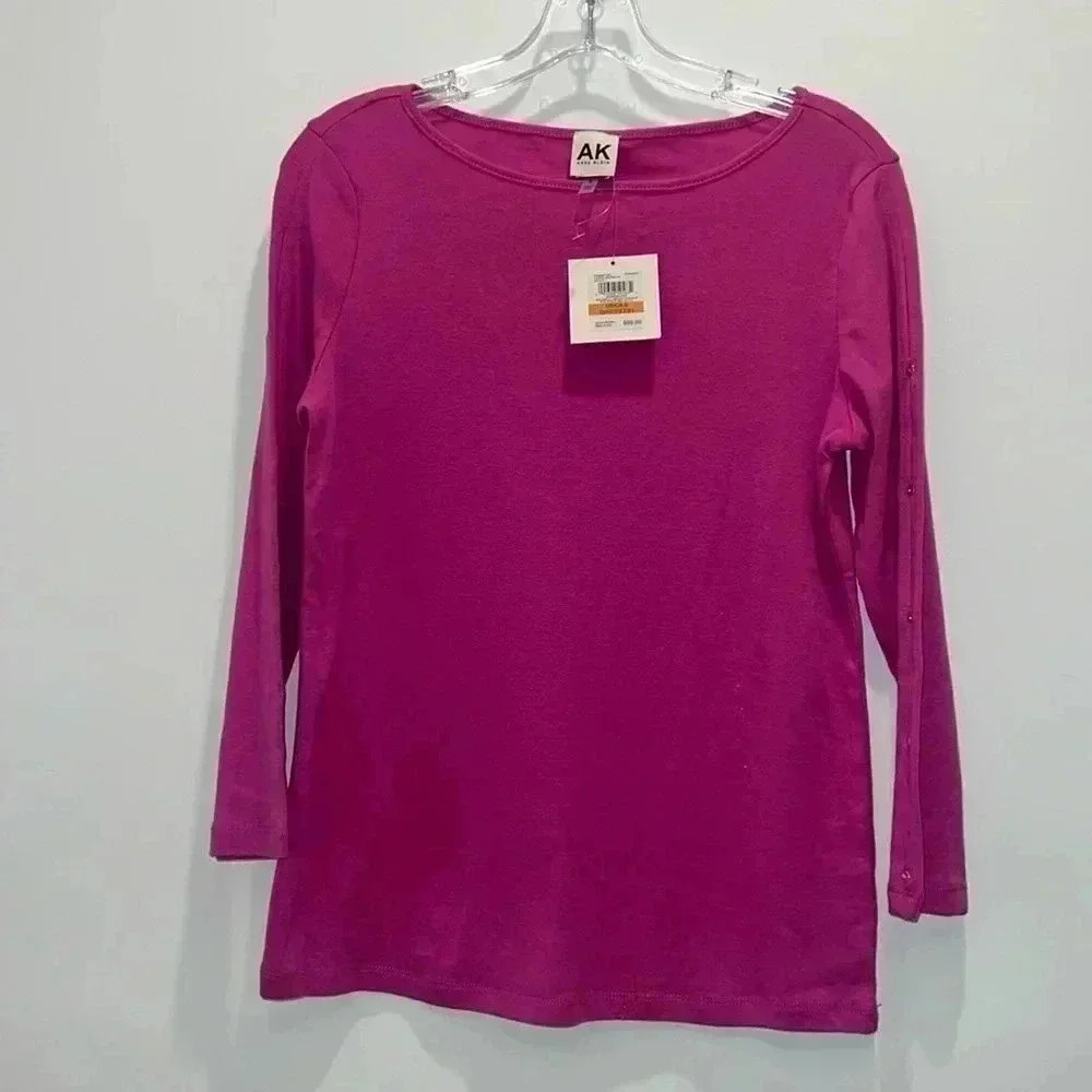 Anne Klein Slit Sleeve Cotton Top​​